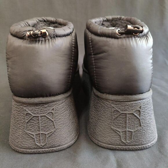 NWOT ♡ Naked Wolfe ♡ Buffy Fur Lined Puffer Platform Boots in Black - Picture 7 of 8